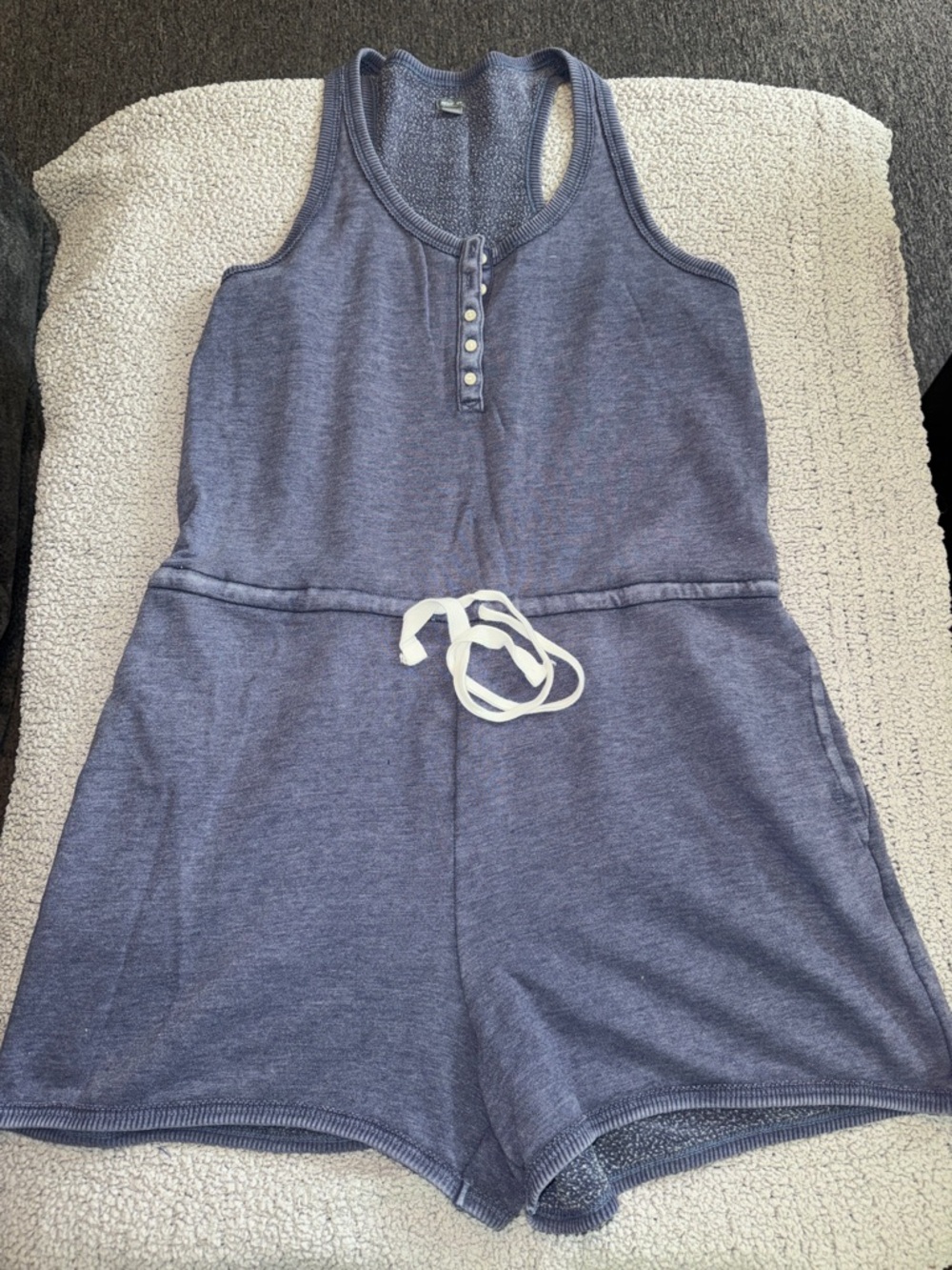 aerie navy blue sleeveless romper